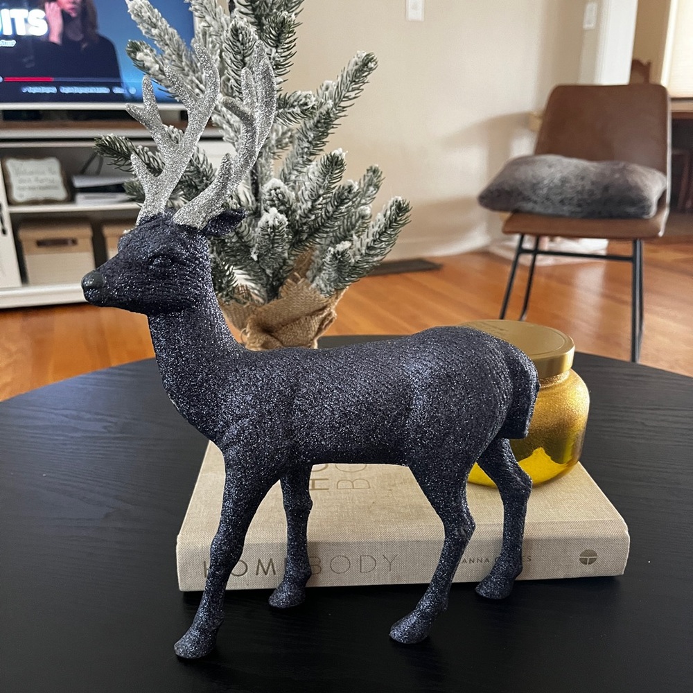 Blue Glitter Deer